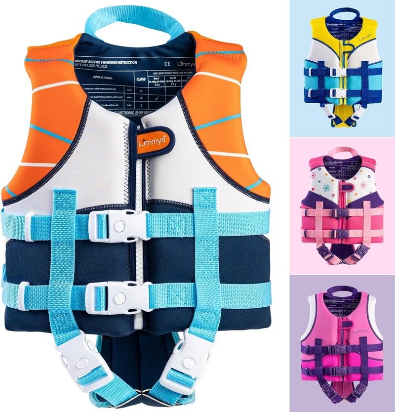 Limmys Premium Kids Swim Vest – Toddler Swim Jacket and Buoyancy Swimming Aid – Modern Design Swimming Vest for Boys and Girls – Innovative Safety-First Features - Image 1